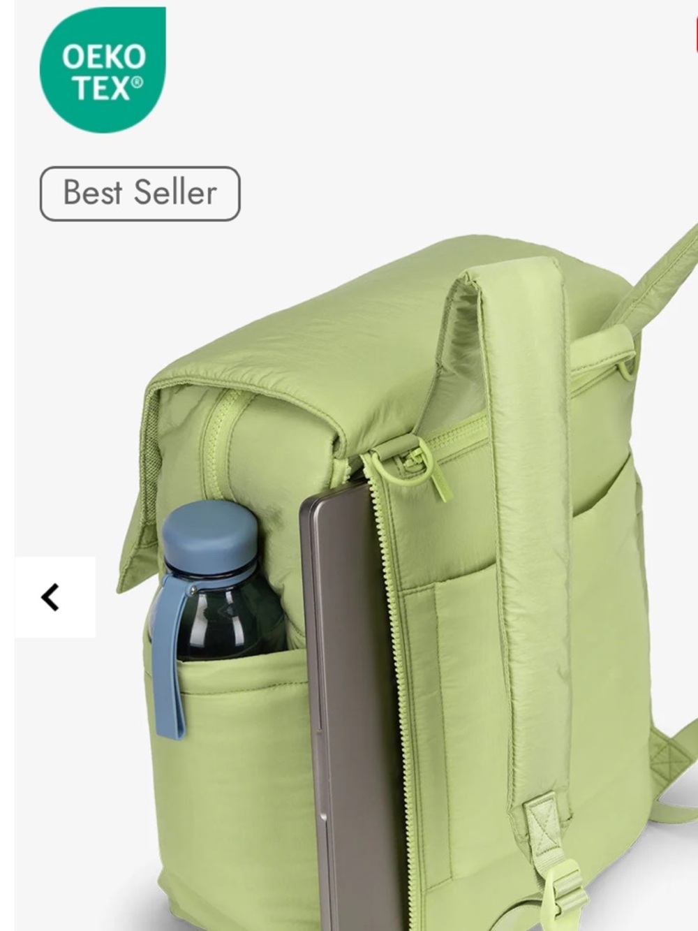 Calpak Backpack with Laptop Sleeve in Lime - Picture 11 of 16